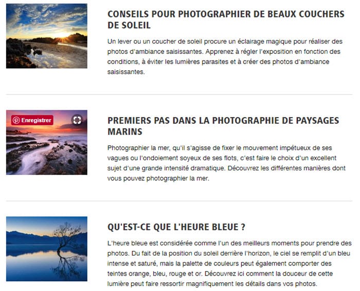 10 tutoriels photo sur le site Nikon France