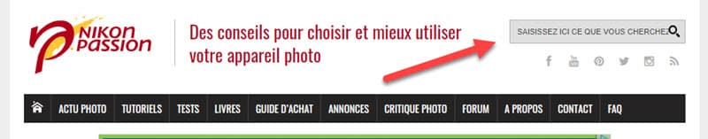 Comment chercher sur Nikon Passion