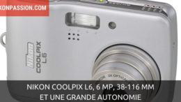 Nikon Coolpix L6, 6 Mp, 38-116 mm et une grande autonomie