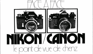 Nikon F contre Canon F1, par Chenz