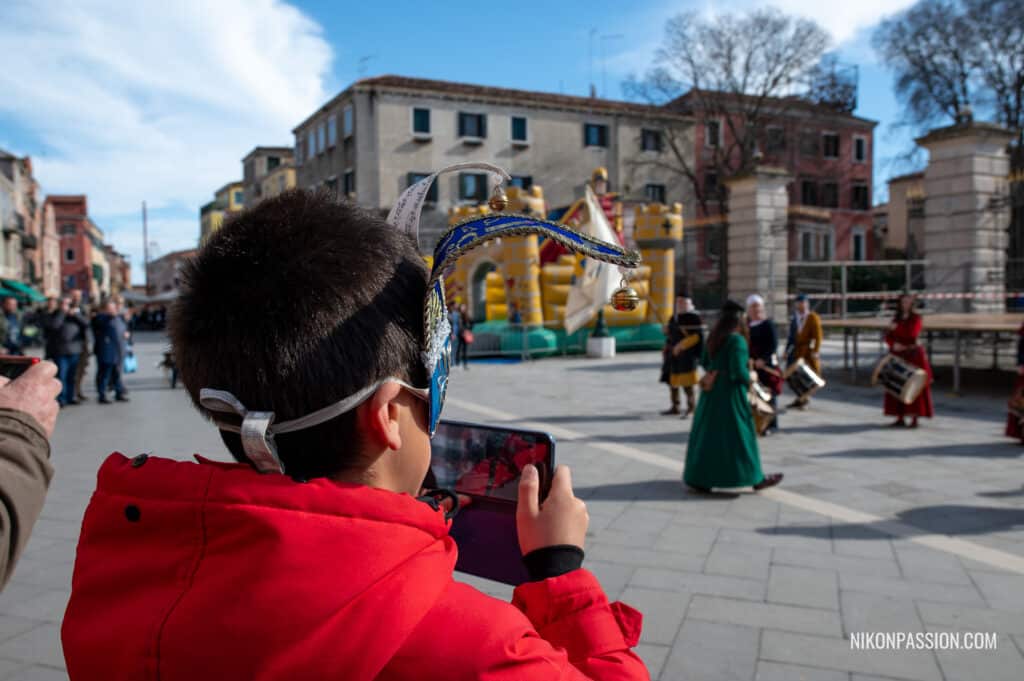 Reportage photo à Venise pour le carnaval - 28 mm - photo © JC Dichant
