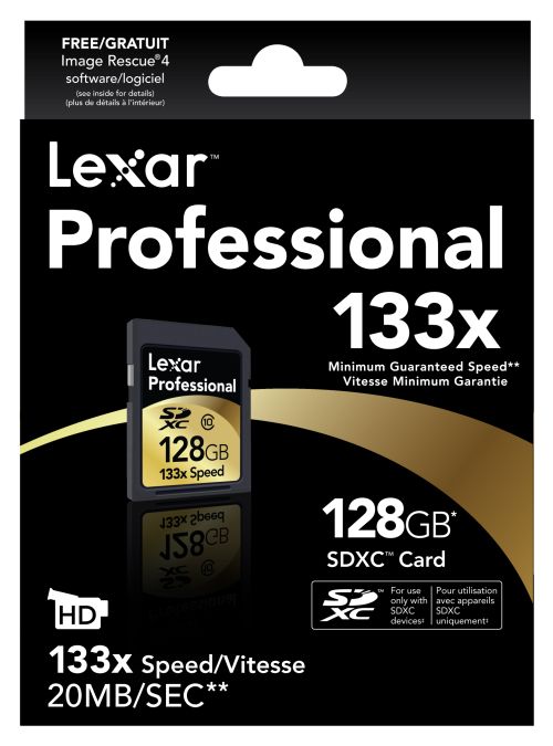 Carte LEXAR SDXC 133x Classe 10 128 GO