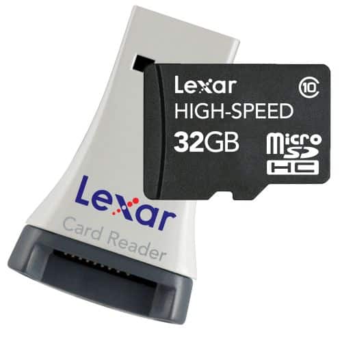 Carte Mobile microSDHC Haute Vitesse Classe 10 32Go et lecteur USB  Lexar