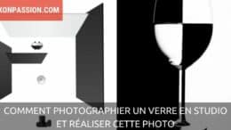 Comment photographier un verre en studio avec effet noir et blanc