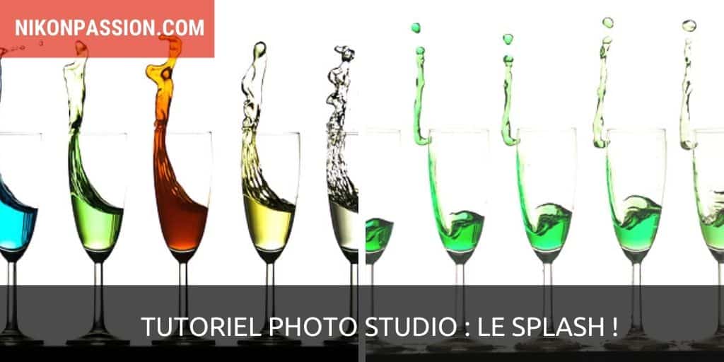 Tutoriel photo studio : comment faire jaillir un liquide de plusieurs verre, le splash !