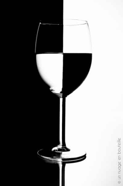 Tutoriel photo de studio le verre noir et blanc