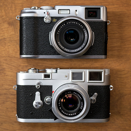 Fuji X100 et Leica M3