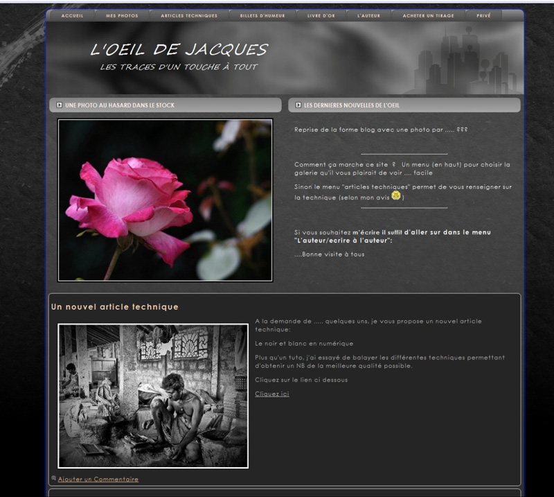 comment faire son site photo