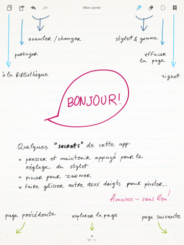 application bamboo paper wacom pour iPad