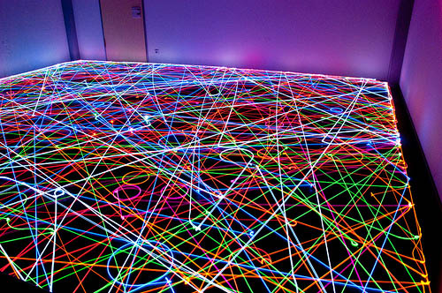 Exemple de Photo Lightpainting faite avec les aspirateurs Roomba