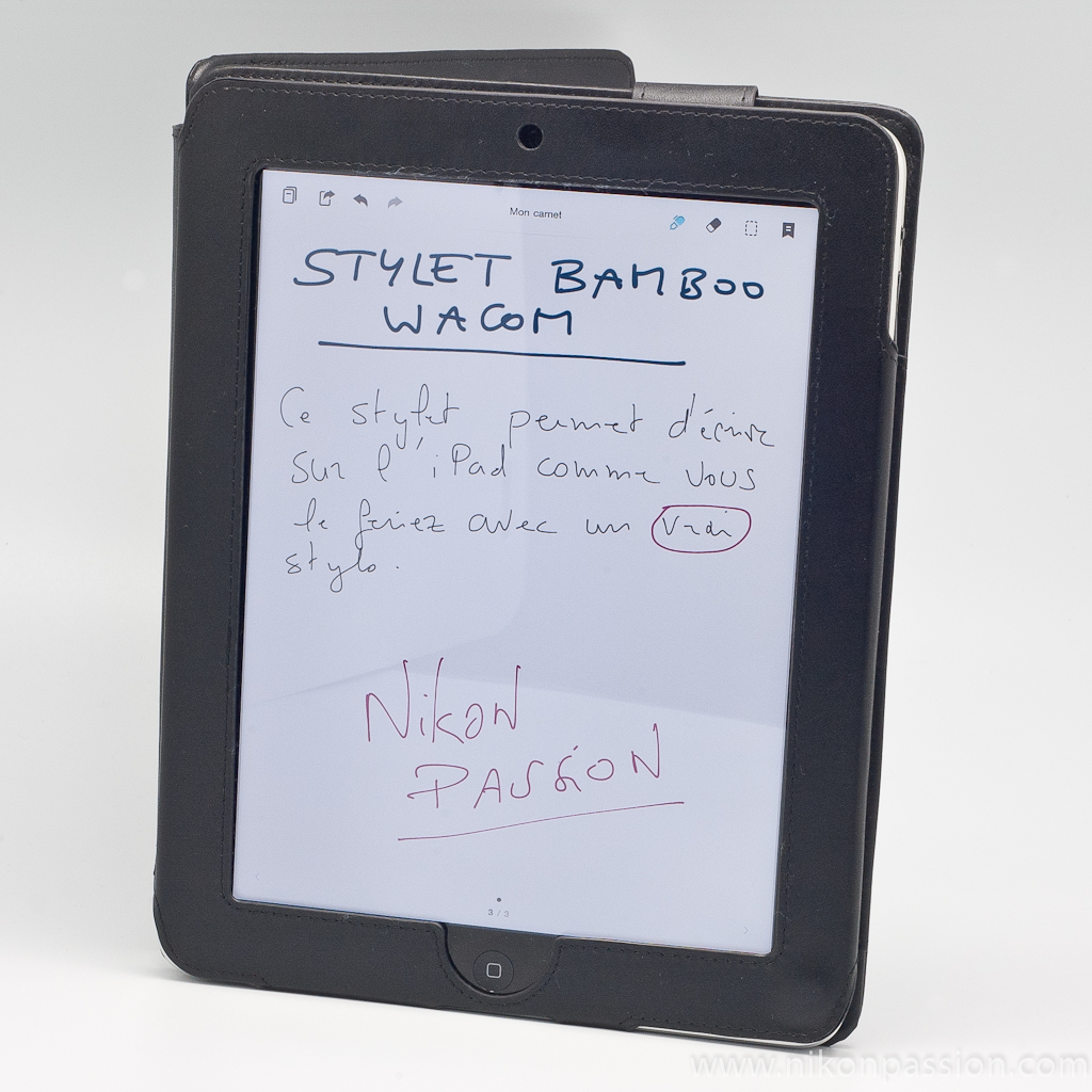 Test du stylet Wacom Bamboo Stylus avec la tablette Apple iPad