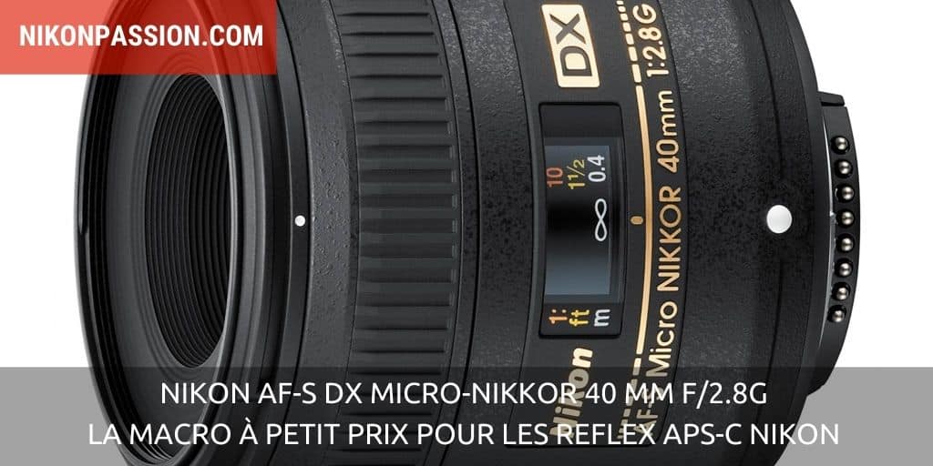 Nikon AF-S DX Micro-NIKKOR 40 mm f/2.8G : la macro à petit prix pour les reflex APS-C Nikon