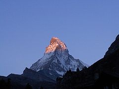 Lever de soleil sur le Mont Cervin