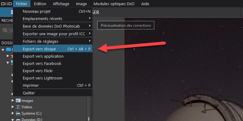 Comment redimensionner une photo dans DxO Photolab