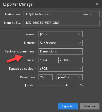 Comment redimensionner une photo dans Luminar