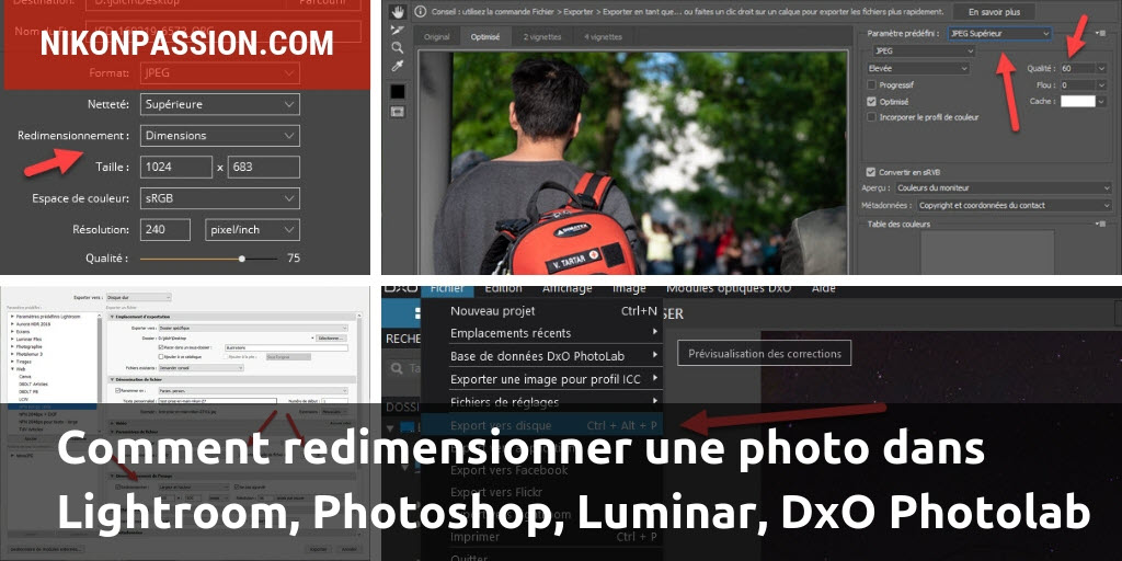 Comment redimensionner une photo