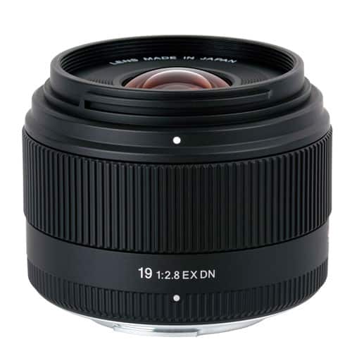 Nouveau Sigma 19mm f/2.8 EX DN pour boîtiers hybrides Micro 4/3 et Sony NEX