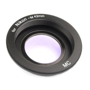 bague d'adaptation pour monter un objectif M42 sur un boîtier reflex Nikon