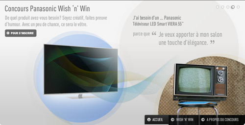 Concours "Wish'n win" Panasonic, gagnez l'objet technologique de vos rêves
