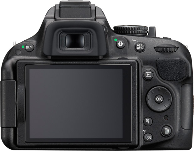 Nikon D5200 : vu de dos