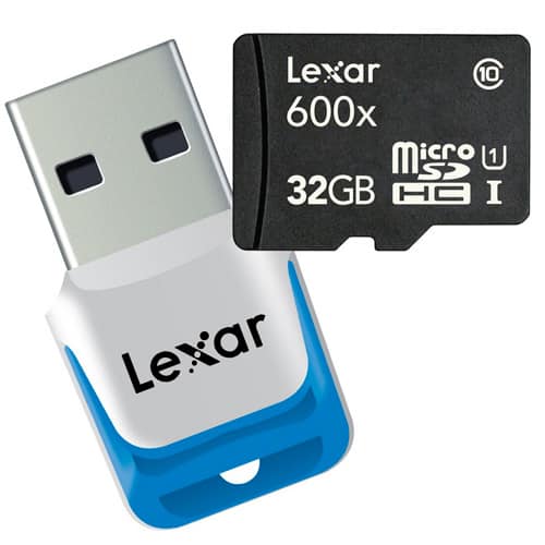 Cartes mémoire Lexar microSDHC UHS-I 16 et 32 Go et lecteur microSDHC