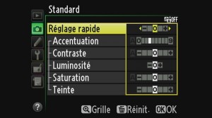 menu Nikon accentuation - comment faire des photos nettes