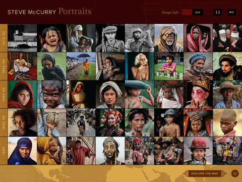 200 portraits de Steve Mc Curry dans votre iPad gratuitement !