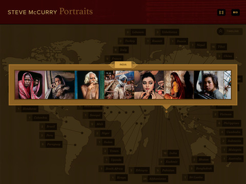200 portraits de Steve Mc Curry dans votre iPad gratuitement !