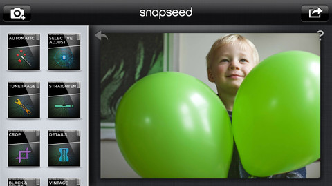 Application de traitement d'image Snapseed pour iPhone - applications photo