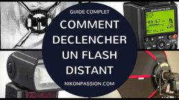 Déclenchement d’un flash distant par câble Le déclenchement d’un flash relié par câble au boîtier était la seule solution technique disponible pour éloigner le flash de l’axe optique, avant les systèmes sans fil. C’est aussi la solution la plus simple à mettre en œuvre, puisqu’il s’agit simplement de relier le flash et le boitier. Les limitations dues aux longueurs de câbles disponibles et au nombre de flashes connectables expliquent son abandon progressif. Déclenchement par câble synchro-flash standard Le câble synchro-flash standard est un simple câble à deux conducteurs, qui se termine par deux prises : une prise Synchro PC (dite aussi synchro-X) à connecter sur le boîtier d’un côté et, selon la connectique disponible sur le flash, un jack 3,5mm ou de 2.5mm - ou plus rarement un jack 6.35mm ou une 2ème prise synchro PC.