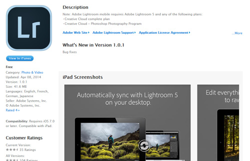 Lightroom 5.4 - Lightroom Mobile 