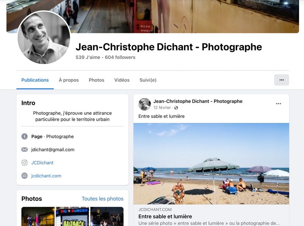 Réseaux sociaux pour les photographes - Facebook pour les photographes - JCDichant