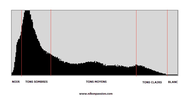 Répartition des tons dans l'histogramme - utiliser l'histogramme