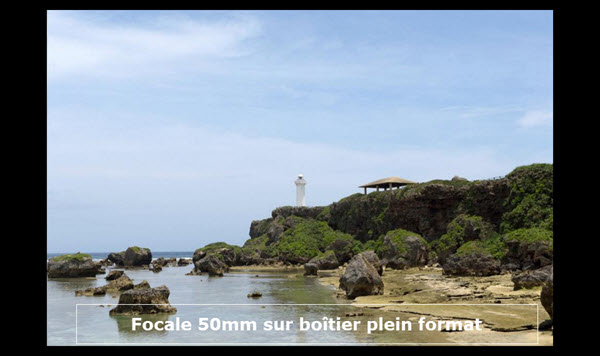 Focale équivalente : Exemple de comparaison objectif 50 mm sur boîtier FX plein format Nikon