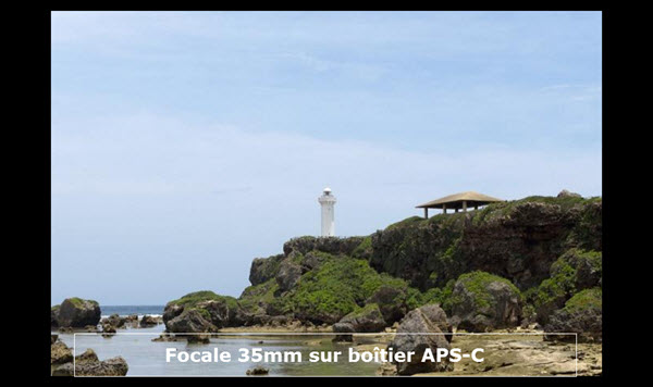 Focale équivalente : Exemple de comparaison objectif 50 mm sur boîtier DX APS-C Nikon