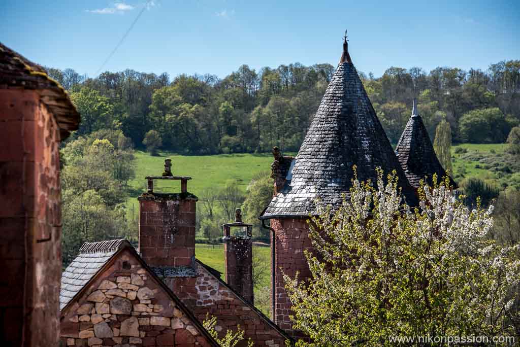 Photos de paysage urbain avec un téléobjectif à Collonges la Rouge