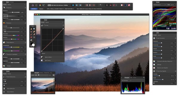 Quel logiciel photo choisir - Affinity Photo