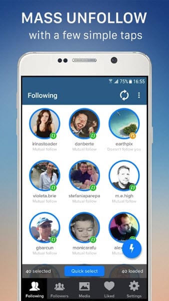 Application Cleaner pour Instagram