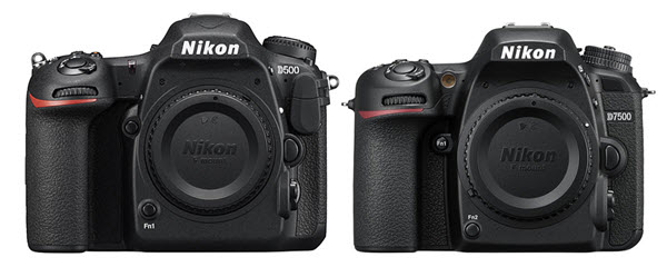 Ergonomie présentation nikon d7500 ou nikon D500 - comparatif