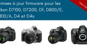 9 mises à jour firmware pour les reflex Nikon APS-C et Plein Format, objectifs AF-P en vue et corrections de bugs