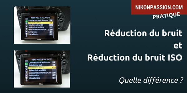 Différence entre la réduction du bruit et la réduction du bruit ISO sur un reflex Nikon