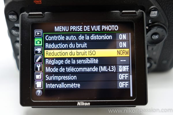 Différence entre la réduction du bruit et la réduction du bruit ISO sur un reflex Nikon