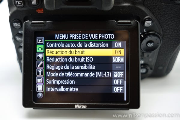 Différence entre la réduction du bruit et la réduction du bruit ISO sur un reflex Nikon