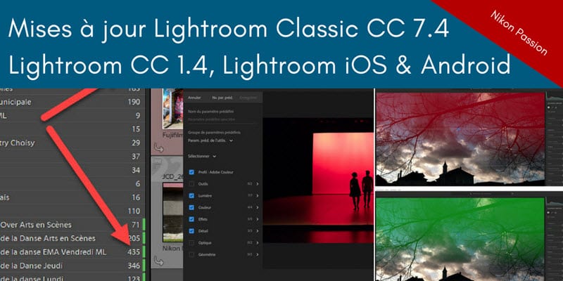 Mises à jour Lightroom Classic CC 7.4, Lightroom CC 1.4 , Lightroom Mobile CC iOS 3.3, Android 3.5 et ChromeOS