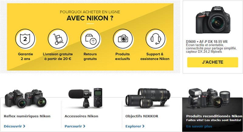 Promotions Nikon Store Eté 2018, des remises Nikon sur une sélection de reflex et objectifs