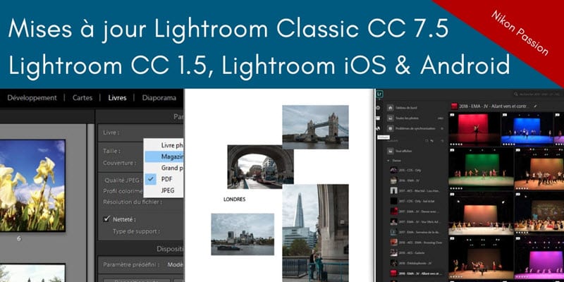 Mise à jour Lightroom Classic CC 7.5, Lightroom CC 1.5, Lightroom CC Mobile iOS 3.4 et Android 3.6 et Lightroom Web