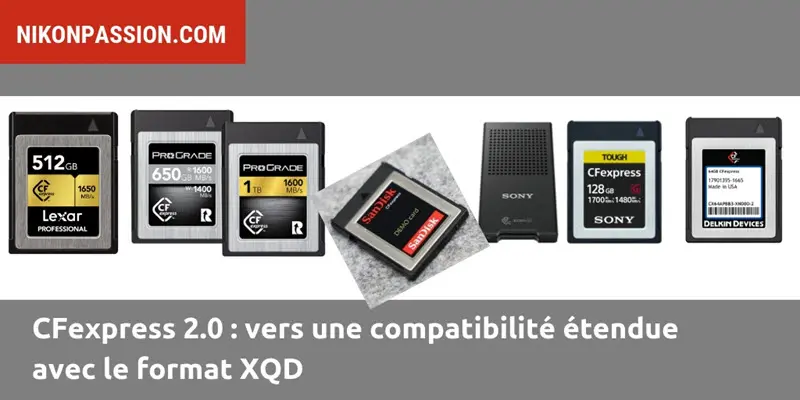 5 fabricants de cartes CFexpress proposent des cartes compatibles XQD