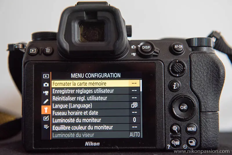 Comment régler un hybride Nikon : menu configuration