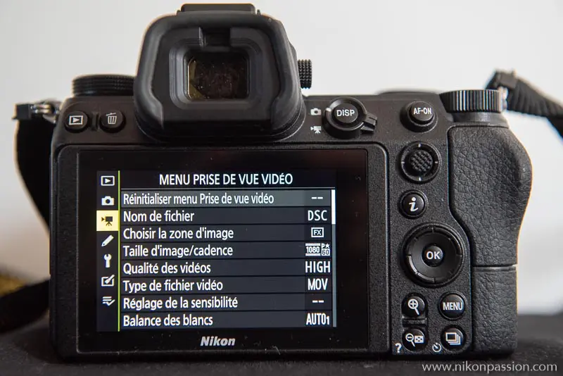 Comment régler un hybride Nikon : menu prise de vue Vidéo