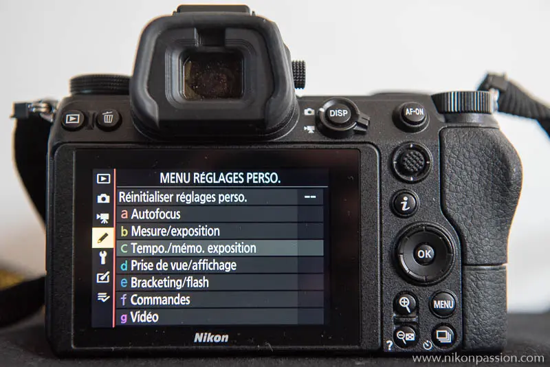 Comment régler un hybride Nikon : menu Réglages persos